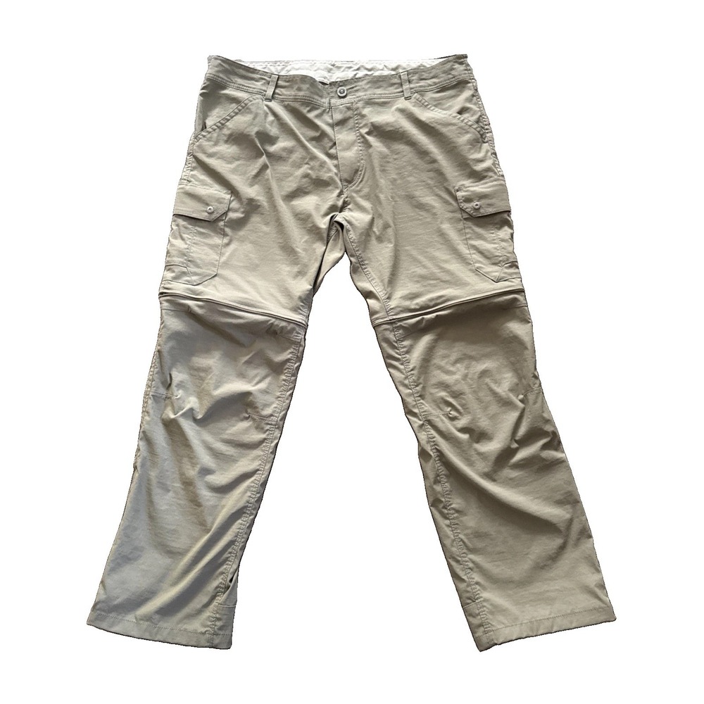 KUHL Renegade Convertible Hiking Pants Men 40x30 Khaki Cargo Stealth Zip Off